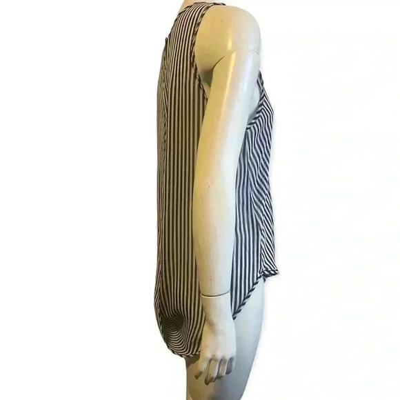 GUESS sleeveless striped infinity open back tank top black and white medium - Picture 7 of 12